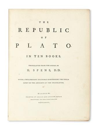 PLATO. The Republic.  1763